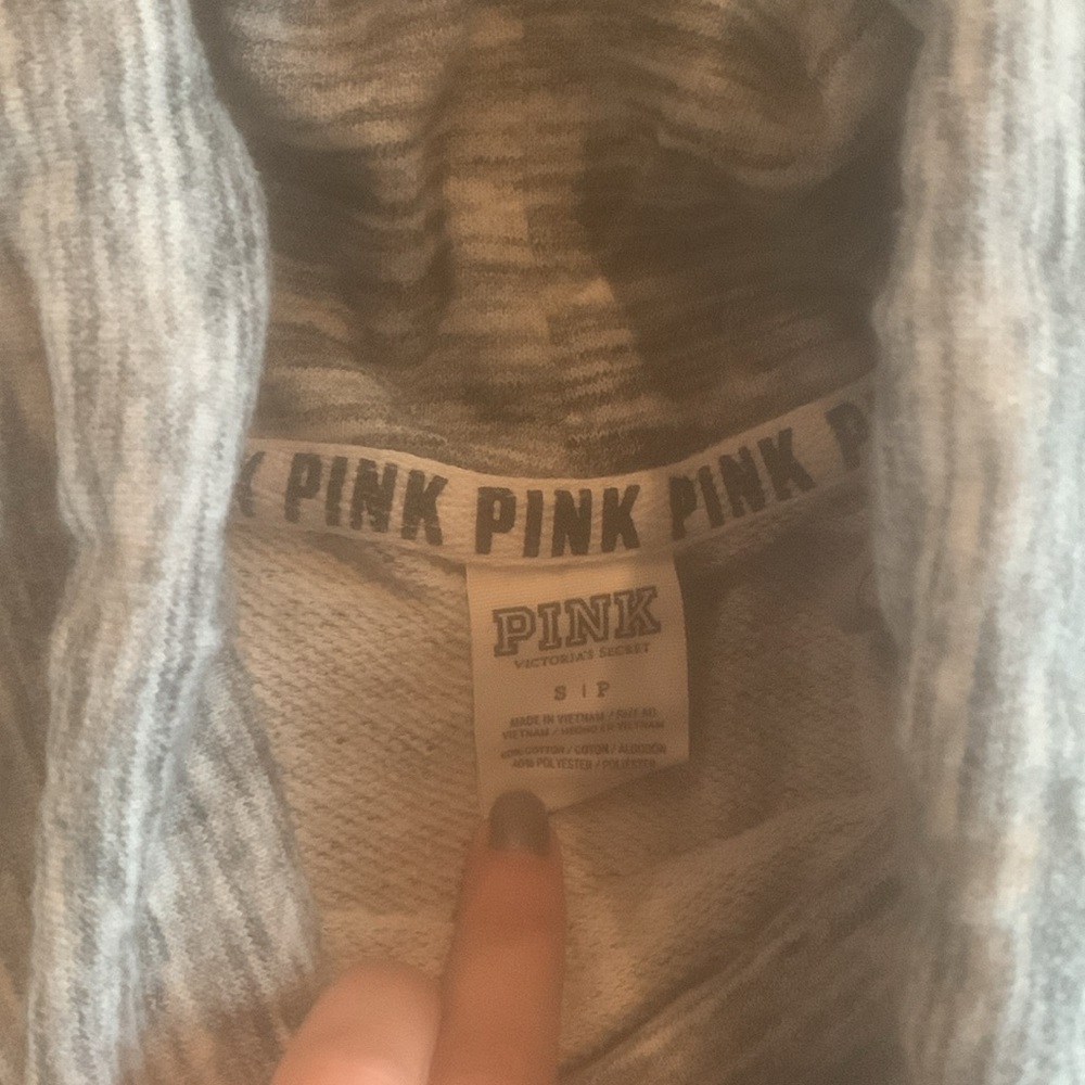 Pink Crew Neck Drawstring Pullover - image 2